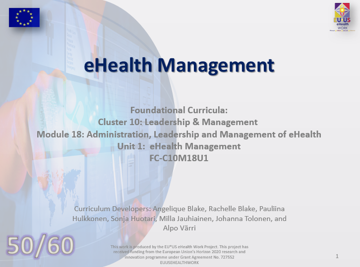 Lesson 50: eHealth Management