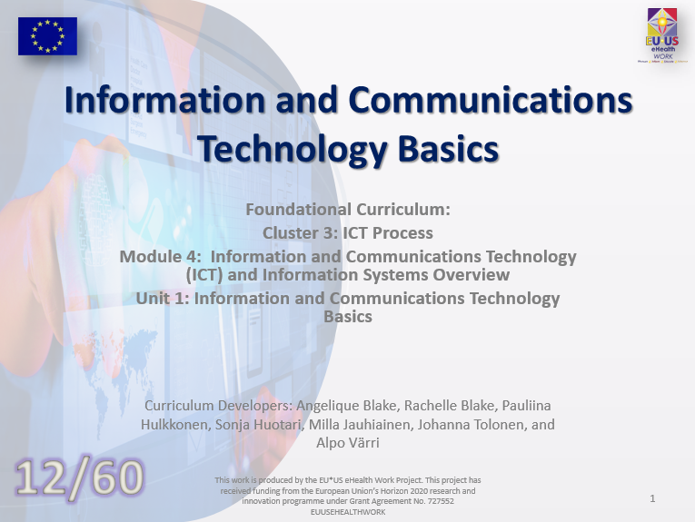 Unit 12: Information and Communications Technology Basics