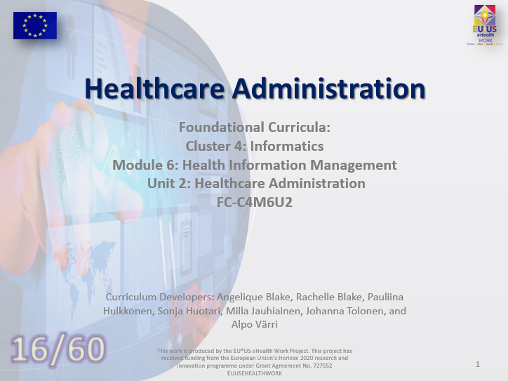 Unit 16: Healthcare Administration