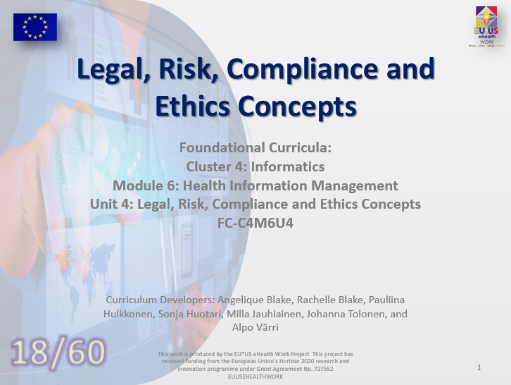 Unit 18: Legal, Risk, Compliance and Ethics Concepts