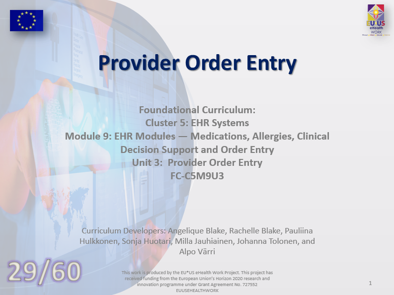 Lesson 29: Provider Order Entry